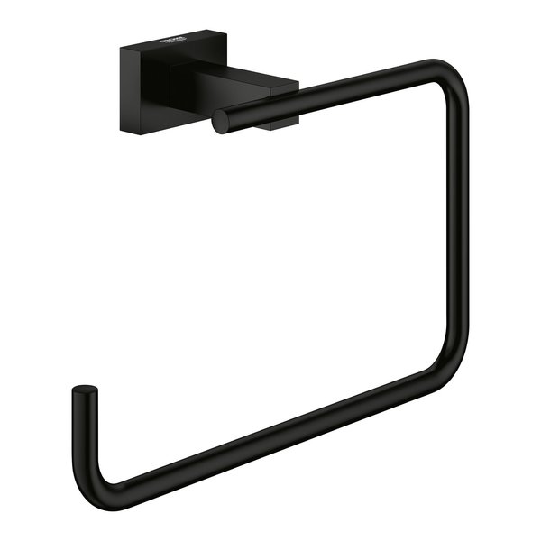 Grohe Essentials Cube Towel Ring 8-in., Black 405102431
